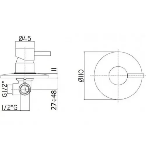 Смеситель для душа Paffoni Light LIG011BO