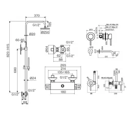 Комплект для душа Plumberia Selection IXO KITZXO6302NO210
