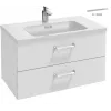 Модуль под раковину Vox 80х46х45 см, белый блестящий, 2 ящика, изогнутая ручка EB2078-R4-N18 Jacob Delafon