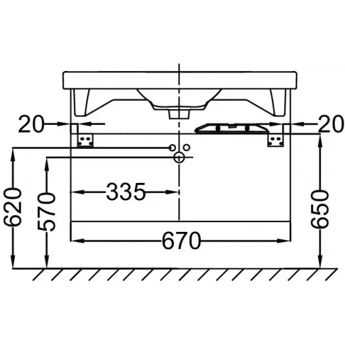 Модуль под раковину Odeon Up 67х48,5х53 см, 2 ящика, оливковый сатин EB890-S54 Jacob Delafon
