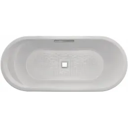 Чугунная ванна Lovee 170х75 см, с комплектом подключения, овальная, антискользящее покр. E9286-00 Jacob Delafon