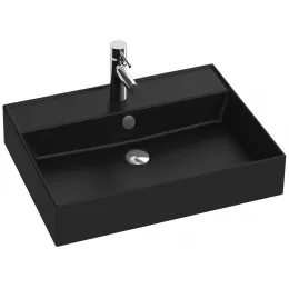 Подвесная раковина Vivienne 61х46,6х12 см, чёрная матовая, санфарфор EXBH112-NGM Jacob Delafon