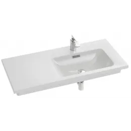 Модуль с раковиной Vox 100 см, белый блестящий, правая, прямоугольная ручка, подвесной монтаж EXAD112-Z-00+EB2076-R2-G1C Jacob Delafon