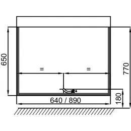 Модуль под раковину Rythmik pure 64х45,2х65 см, 1 ящик, ментол матовый EB1770-M79 Jacob Delafon