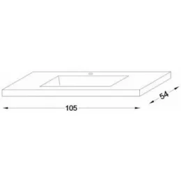 Накладная раковина Sobro 105х54х5 см, санфарфор, с отв. под смеситель 4561RU-00 Jacob Delafon