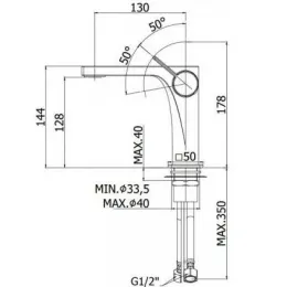 Смеситель для раковины Paffoni Rock RO071CR