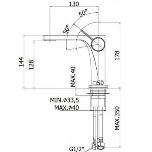 Смеситель для раковины Paffoni Rock RO071CR