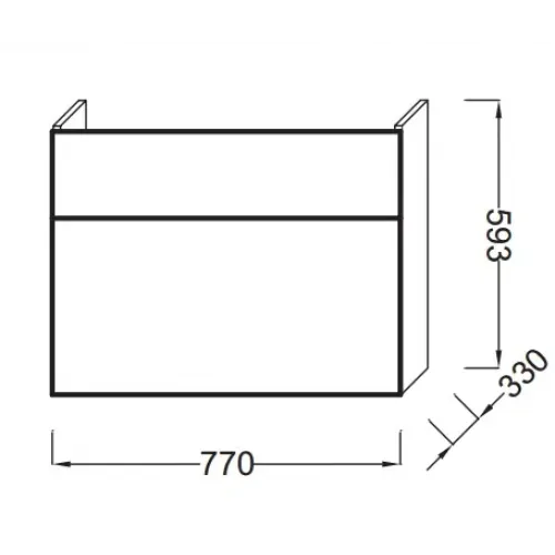 Модуль под раковину Presqu'ile 77х33х59,3 см, белый блестящий EB927-J5 Jacob Delafon