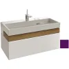 Модуль с раковиной Terrace 100 см, сливовый блестящий, два выдвижных ящика, с подсветкой, подвесной монтаж, система push-to-open EXC9112-00+EB1187-F26 Jacob Delafon