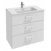 Модуль под раковину Vox 80х46х73,4 см, белая блестящая, 3 ящика, изогнутые ручки EB2098-R1-G1C Jacob Delafon