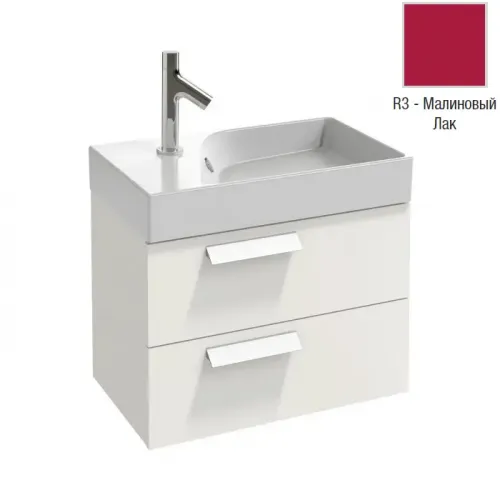 Модуль под раковину Rythmik 59,5х36х42,4 см, малиновый глянцевый, 2 выдвижных ящика EB1300-R3 Jacob Delafon