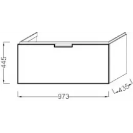 Модуль с раковиной Reve 100 см, черный блестящий, с бельевой корзиной, подвесной монтаж E4801-00+EB1132-R-274 Jacob Delafon