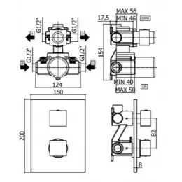 Смеситель для душа Paffoni Elle LEQ518NO/M