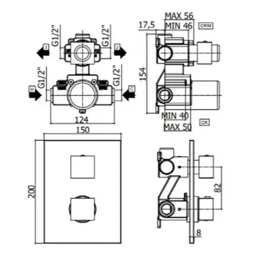 Смеситель для душа Paffoni Elle LEQ518NO/M