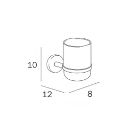 Стакан для щеток INDA FORUM A36100CR21