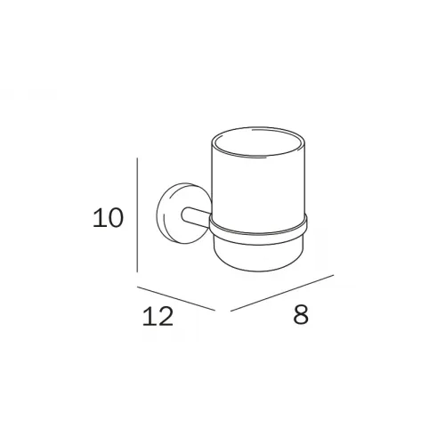 Стакан для щеток INDA FORUM A36100CR21