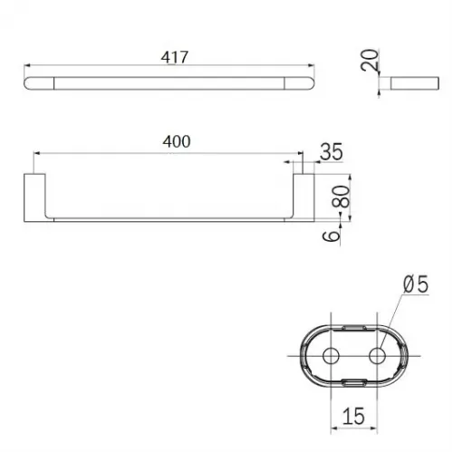 Полотенцедержатель INDA INDISSIMA A8818BCR