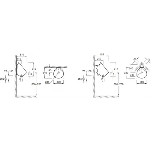 Писсуар Coquille со встроенной подводкой, подвод воды сзади E1519-00 Jacob Delafon