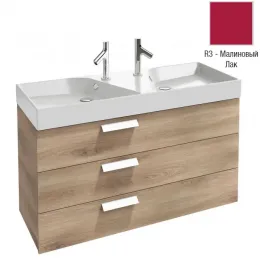 Модуль с раковиной Rythmik 120 см, малиновый лак, подвесной монтаж EXM112-Z-00+EB1311-R3 Jacob Delafon