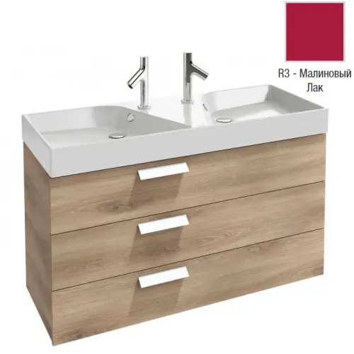 Модуль с раковиной Rythmik 120 см, малиновый лак, подвесной монтаж EXM112-Z-00+EB1311-R3 Jacob Delafon