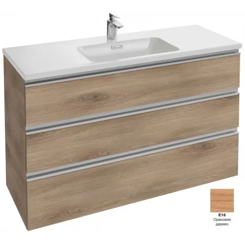 Модуль под раковину Vox 120х46х73,5 см, ореховое дерево, 3 ящика, встроенные ручки EB2041-RA-E16 Jacob Delafon