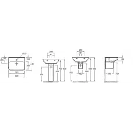 Подвесная раковина Struktura 60х48х13,3 см, санфарфор EGD111-Z-00 Jacob Delafon