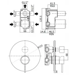Смеситель для душа Paffoni Light LIG019NO