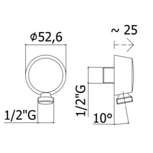 Шланговое подключение Paffoni LUSSO ZACC130ST