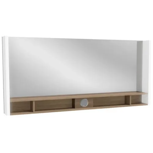 Зеркало Terrace 150х68,5 см, розетка, пепельный глянцевый, с подсветкой EB1739RU-G1G Jacob Delafon