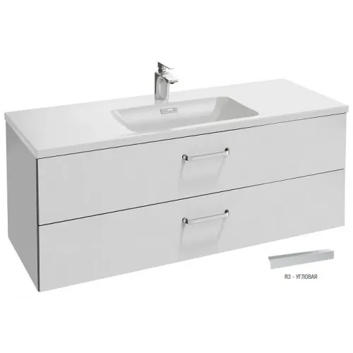Модуль под раковину Vox 120х46х45,2 см, 2 ящика, белый глянцевый, угловые ручки EB2071-R3-N18 Jacob Delafon