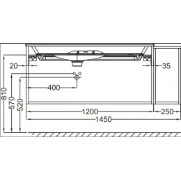 Модуль с раковиной Nouvelle Vague 145 см, белый блестящий, подвесной монтаж EXAP112-Z-00+EB3038-N18 Jacob Delafon