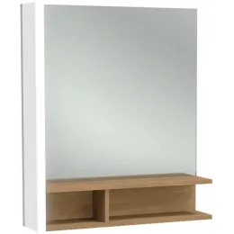 Комплект мебели для ванной Terrace 60 см, белый блестящий лак, зеркало с подсветкой слева, подвесной монтаж, с подсветкой EB1180G-NF+EB1185-G1C+EXE9112-00 Jacob Delafon