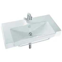 Подвесная раковина Reve 80х41х12,5 см, с отверстием для смесителя, с переливным отверстием и заглушкой, санфарфор E4803-00 Jacob Delafon