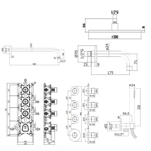 Комплект для ванны PAFFONI Modular Box KITMB019NO139KING