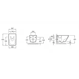 Комплект унитаза с инсталляцией Escale с клавишей хром E4316-CP, с микролифтом, с кнопкой E29025-NF-M1 Jacob Delafon