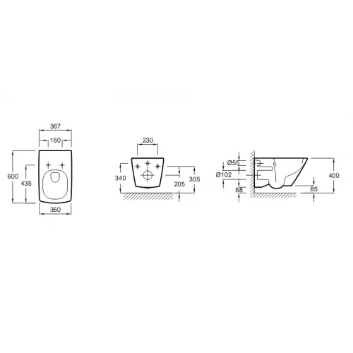 Комплект унитаза с инсталляцией Escale с клавишей хром E4316-CP, с микролифтом, с кнопкой E29025-NF-M1 Jacob Delafon