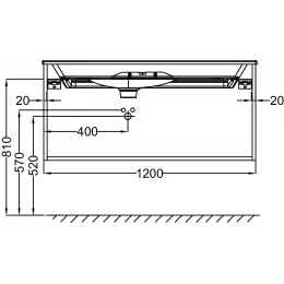 Модуль под раковину Nouvelle Vague 120х50,7х45,5 см, 2 ящика, аквамарин глянцевый EB3035-G91 Jacob Delafon