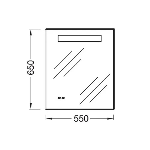 Зеркало Replay 55х65 см, с подсветкой, с подогревом, с часами EB1158-NF Jacob Delafon