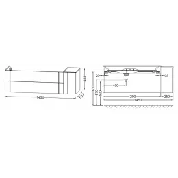 Модуль под раковину Nouvelle Vague 145х51х45,5 см, аквамарин блестящий EB3038-G91 Jacob Delafon