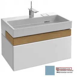 Модуль под раковину Terrace 80х48х38 см, аквамарин сатин, верхний ящик из цельного дерева, система push-to-open EB1186-S50 Jacob Delafon