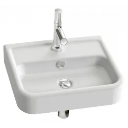 Подвесная раковина Replay 45х35х8,1 см, 1 отверстие для смесителя, санфарфор E4493-00 Jacob Delafon