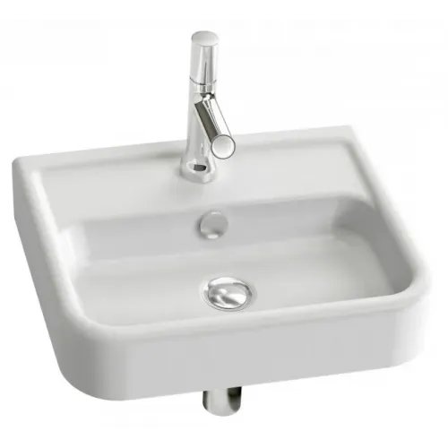 Подвесная раковина Replay 45х35х8,1 см, 1 отверстие для смесителя, санфарфор E4493-00 Jacob Delafon