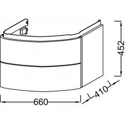 Модуль под раковину Presqu'ile 66х41х45,2 см, 2 ящика, белый матовый EB1103-R-M49 Jacob Delafon