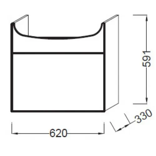 Комплект мебели для ванной Odeon Up 65 см, белый, отверстие для смесителя, с подсветкой, подвесной монтаж E4743-00+EB879-J5+EB880-J5 Jacob Delafon