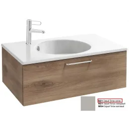 Модуль под раковину Odeon Rive Gauche 80х50,8х28,3 см, 1 ящик, серый титан сатин, ручка хром EB2515-R5-S21 Jacob Delafon