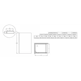 Душевая перегородка Walk-In Contra 76х200 см, 76 см, 6 мм E22FT80-GA Jacob Delafon