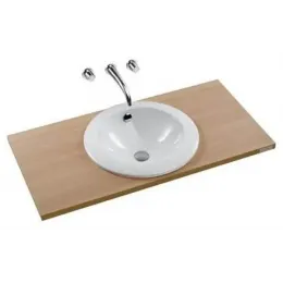 Встраиваемая сверху раковина Ronde 47х47 см, с заглушкой для переливного отверстия, санфарфор E1184-00 Jacob Delafon