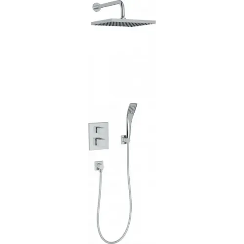 Готовый набор для душа (без излива) Modulo 1 режим, 28 см, square, 2 функции, термостат E30757-CP Jacob Delafon