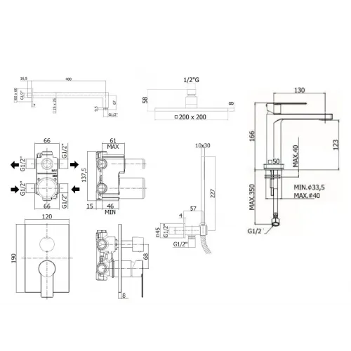 Комплект для душа Paffoni Tango KITTA018SCR071
