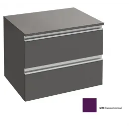 Тумба для ванной Vox 2 ящика, сливовый матовый, подвесной монтаж 60х45,6 см EB2060-RA-M63 Jacob Delafon